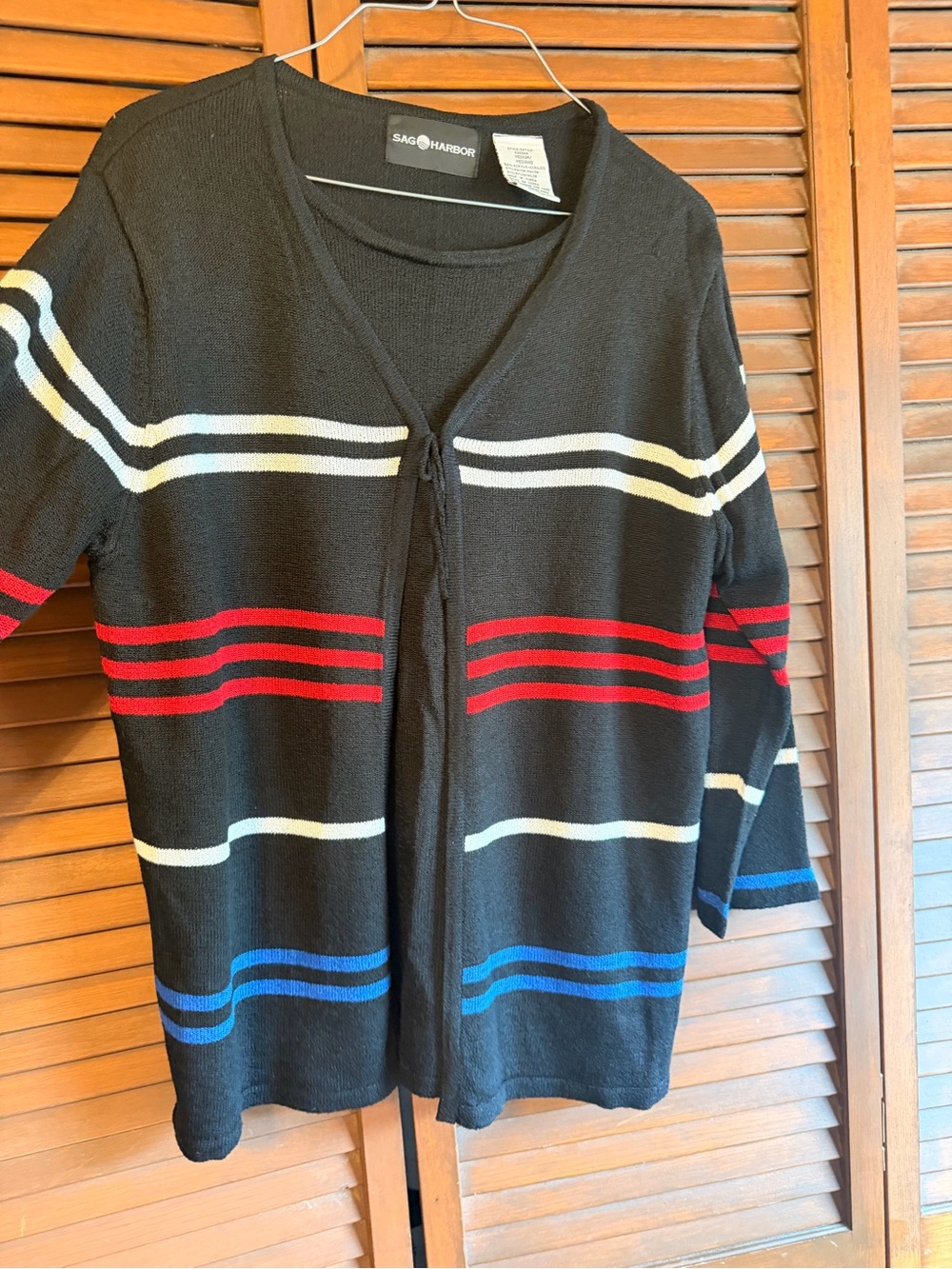 Sag Harbor Black Men’s Crewneck Sweater